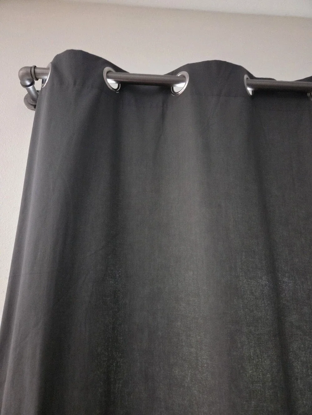 Grey Curtains, Grommet Top, 2 Panels, IKEA Brand, 100% Cotton, 57